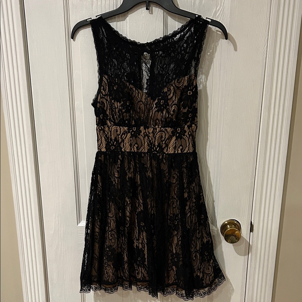 B Darlin Black Lace Midi Dress